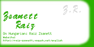 zsanett raiz business card